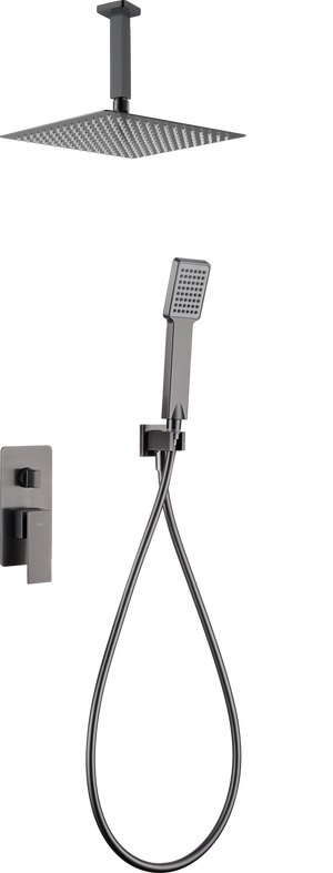 Black Gun Metal Built-in Mixer Shower Set, view 2