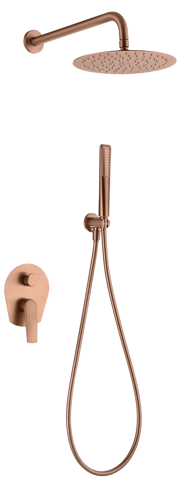 Conjunto de ducha monomando empotrado Delos cepillado | IMEX