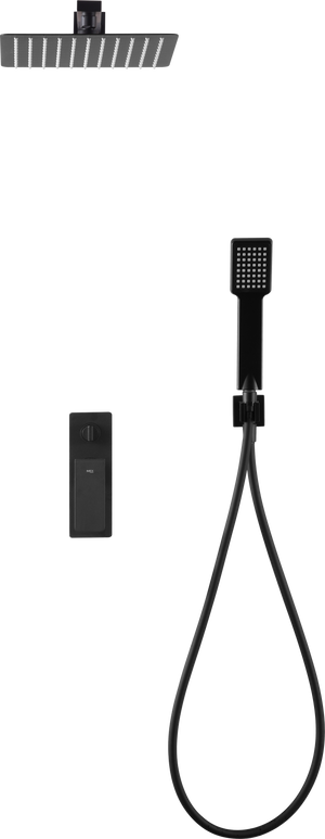 Matte Black Built-in Single-Lever Shower Set, view 2