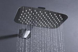 Thermostatic Chrome Shower Set Built-in Wall Mount, detail view