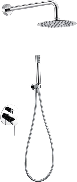 Chrome Single-Lever Built-In Shower Set Milos, view 2