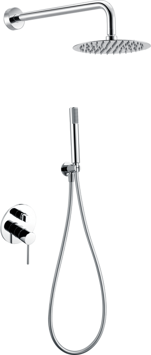 Chrome Single-Lever Built-In Shower Set Milos, view 5