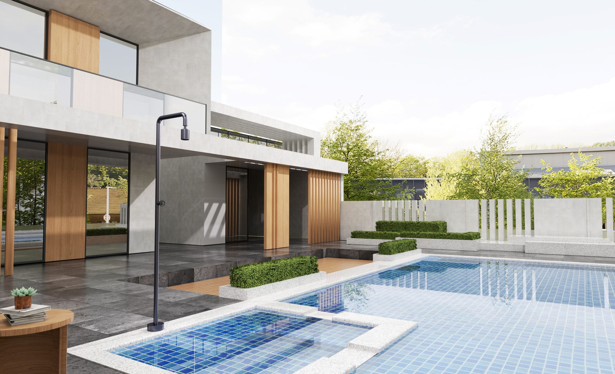 Pool Cloud Grey Pool Shower Tap in 316 Stainless Steel, view 2