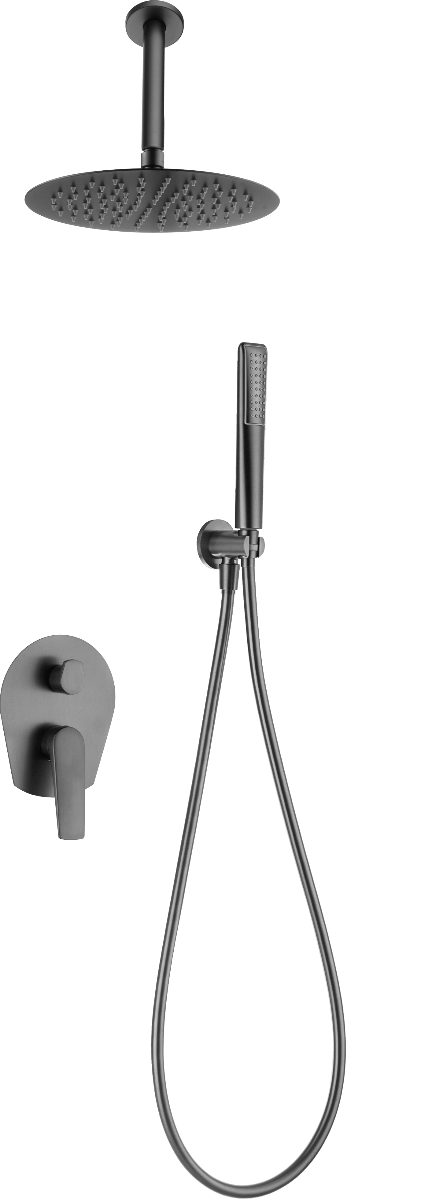 Ducha monomando empotrada Paros negra | IMEX