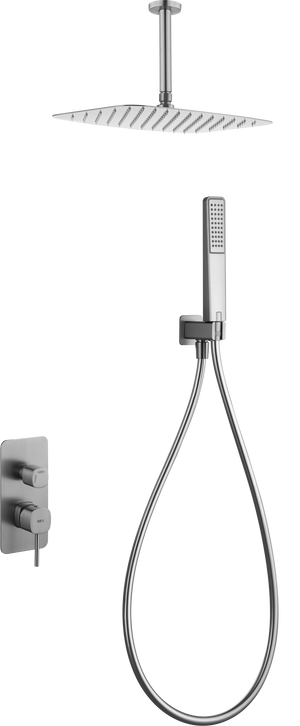Firenze – Sassari Brushed Nickel Concealed Single Lever Shower Set, main product view