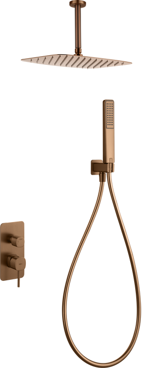 Firenze – Sassari Brushed Rose Gold Concealed Single Lever Shower Set, main product view