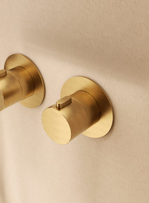 Bolonia Brushed Rose Gold Concealed Thermostatic Shower Set, view 4