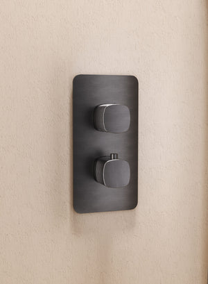 Firenze Brushed Gold Concealed Thermostatic Shower Set, view 5