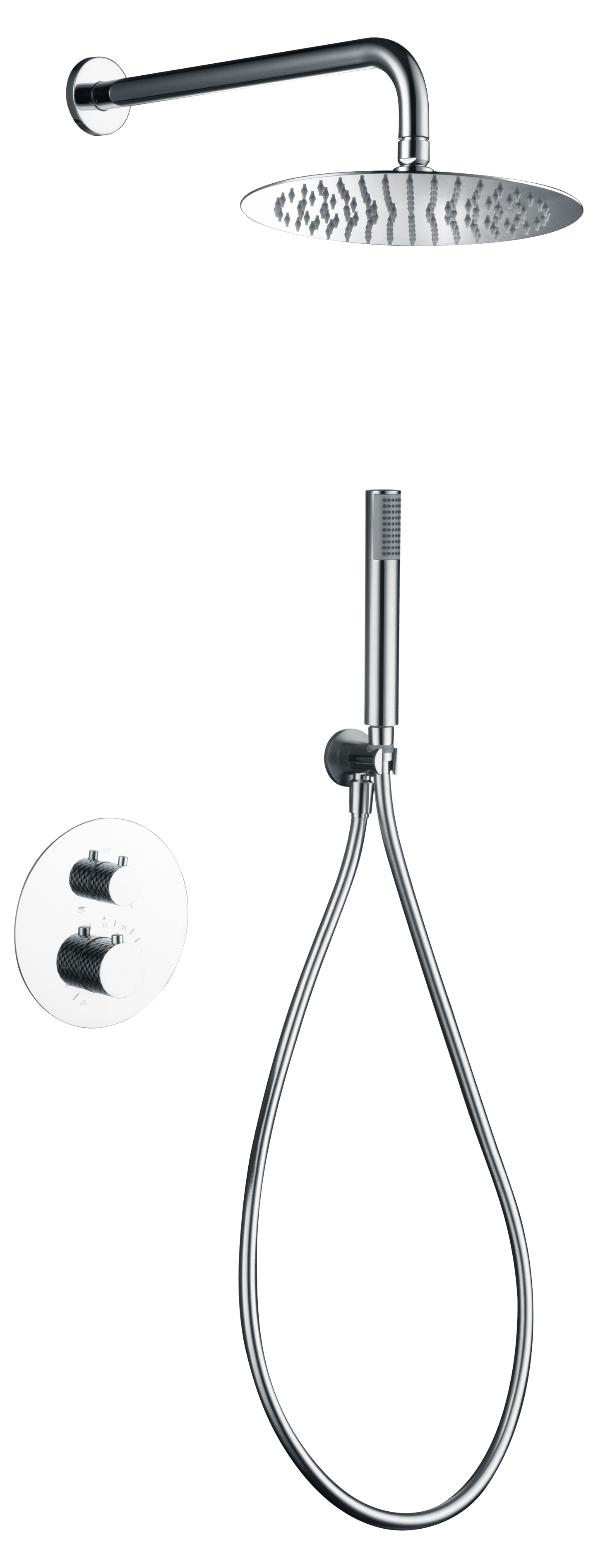 Conjunto de ducha termostático empotrado Génova | IMEX