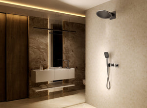 Inari Black Gun Metal Concealed Thermostatic Shower Set, view 6