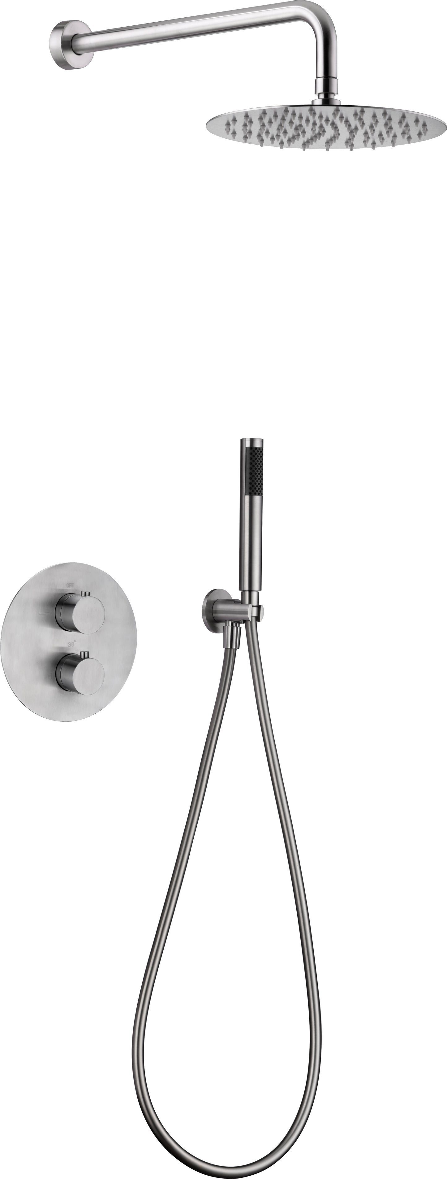Conjunto Ducha Empotrado Termóstatico Moscú Acero 316 | IMEX