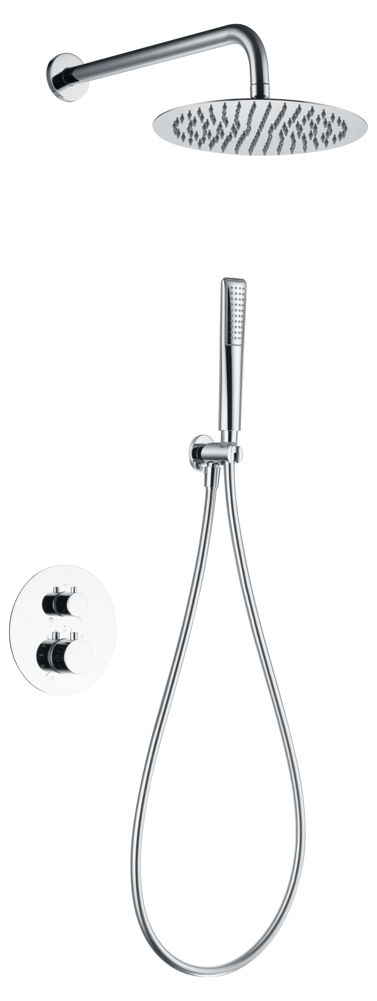 Conjunto de ducha termostático empotrado Naples | IMEX