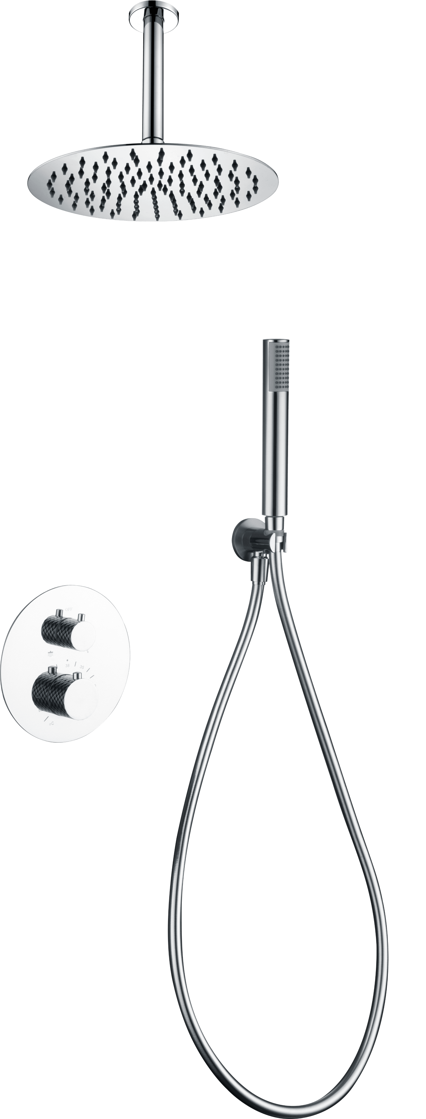 Conjunto de ducha termostático empotrado Piamonte | IMEX