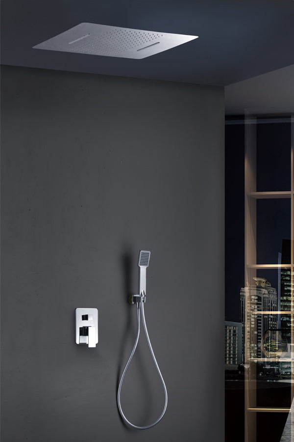 Chrome Single Handle Built-in Shower Set Modern Design, view 2