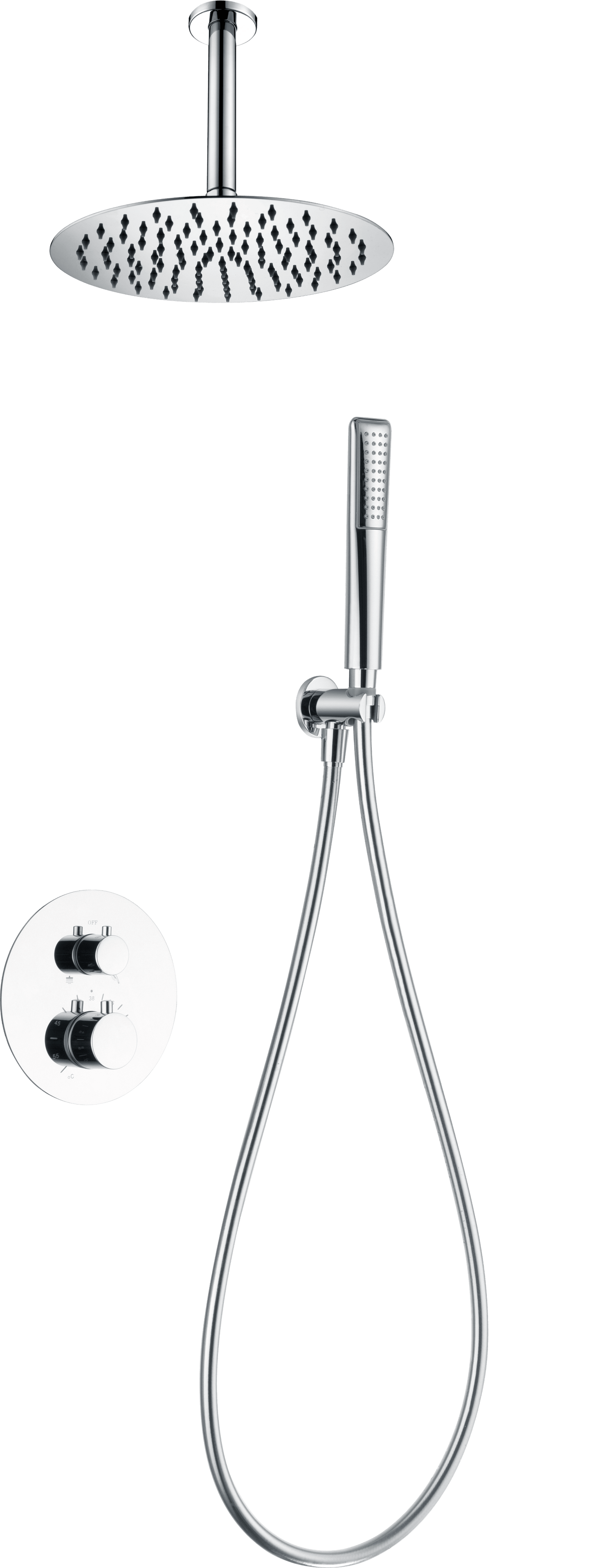 Conjunto de ducha termostático empotrado Salerno | IMEX