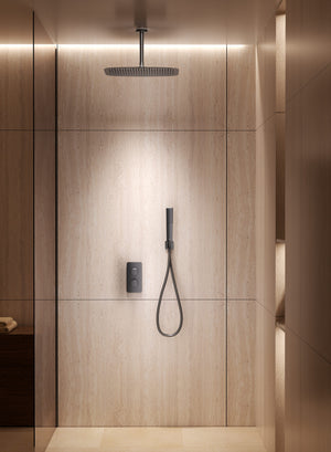 Firenze – Sassari Brushed Nickel Concealed Thermostatic Shower Set, view 5
