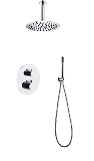 Chrome Thermostatic Shower Set Built-In Monza Series, view 2