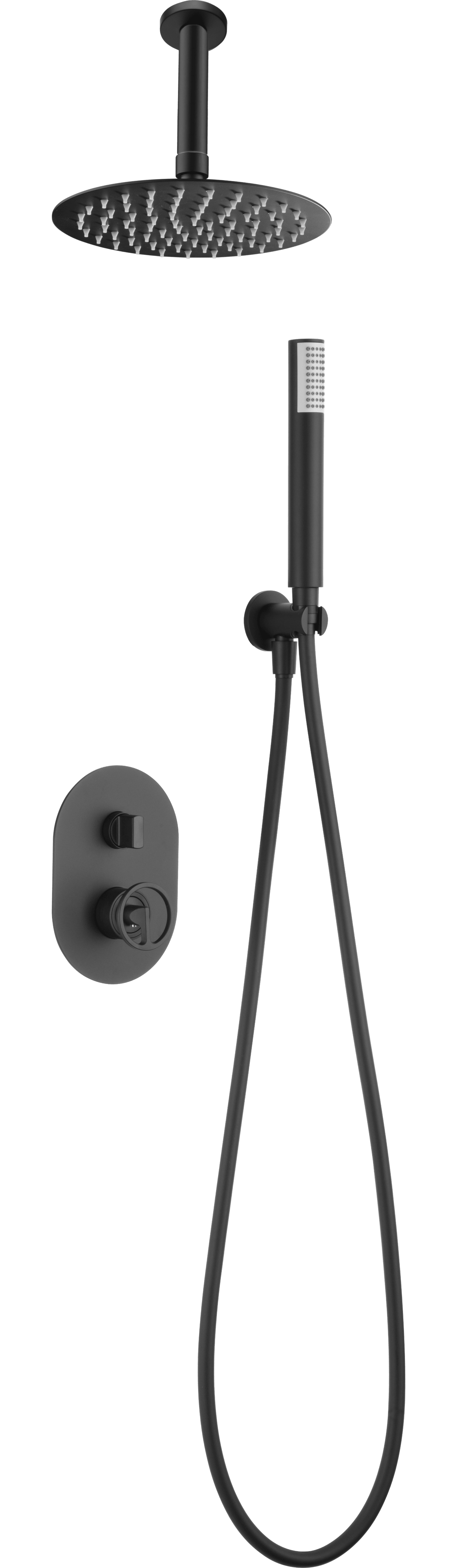 Conjunto de ducha monomando empotrado Vesubio mate | IMEX