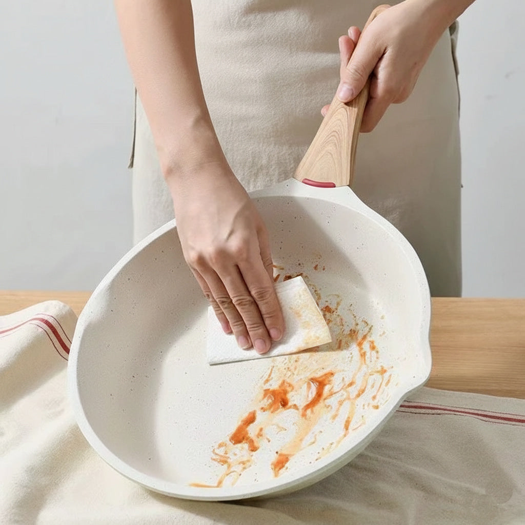 Stone Non Stick Cooking Frying Lid Pan