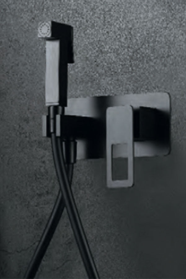 Matte Black Built-in Bidet Mixer Modern Bathroom, view 2