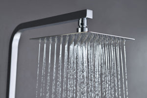 Chrome Shower Bar Without Taps Modern Minimalist Design, view 4