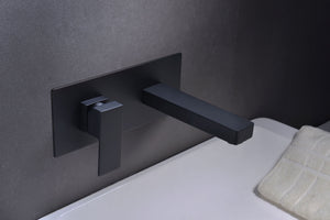 Matte Black Single Lever Basin Mixer Faucet, view 3