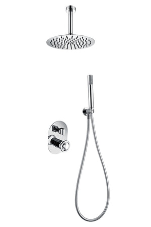 Chrome Single-Lever Built-In Shower Set Modern Design, view 2