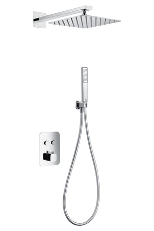 Chrome Thermostatic Built-In Shower Set Madeira, view 2