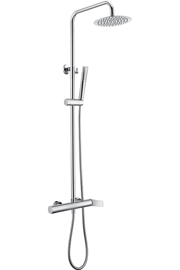Chrome Single Lever Shower Set Modern Design, view 2