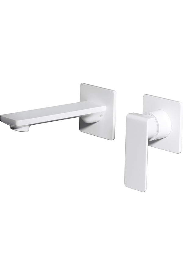 Matte White Built-in Sink Mixer Single Lever Faucet, view 2