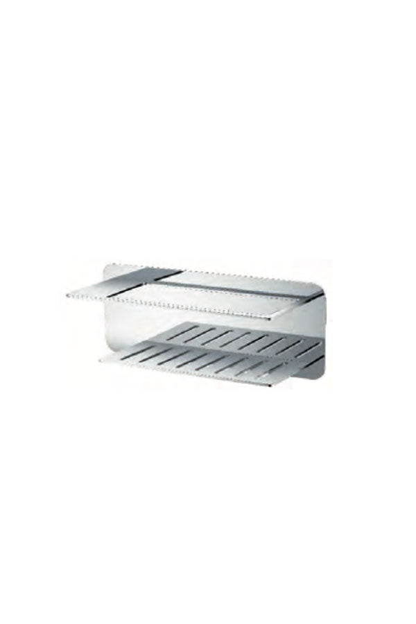 Chrome Soap Dish for Bathroom Counter Modern Design, view 2
