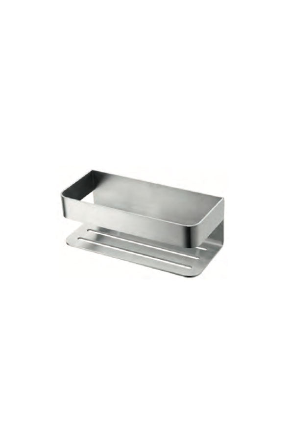 Brushed Nickel Soap Dish with Tempered Glass Tray, view 2