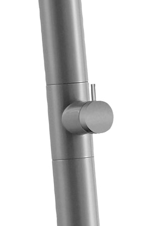 Utah Cloud Grey Pool Shower Tap in 316 Stainless Steel, view 4