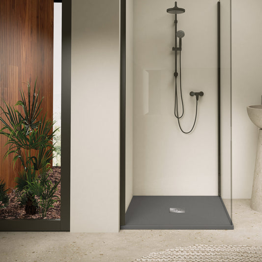 Bela Premium Anthracite Shower Tray Slate Texture - 70x70 cm - Platos de ducha