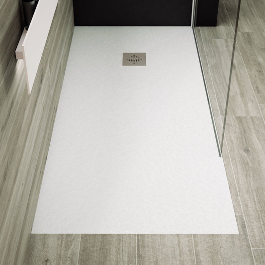 Bela Premium White Shower Tray Slate Texture - 70x70 cm - Platos de ducha