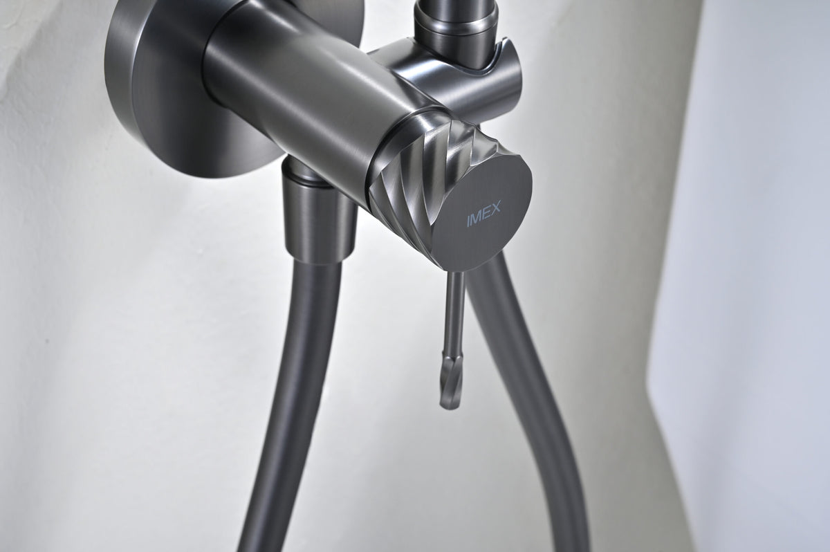 Bless Black Gun Metal Concealed Bidet Mixer, view 2
