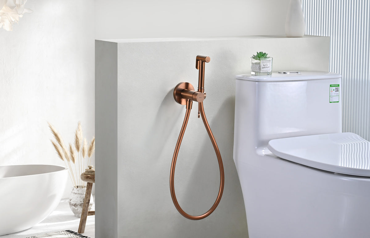 Bless Brushed Rose Gold Concealed Bidet Mixer, view 2