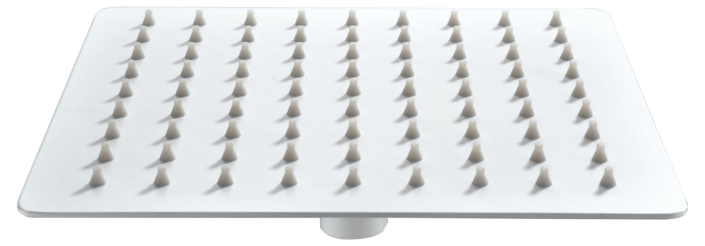 Rociador de ducha cuadrado 20x20 blanco mate | IMEX