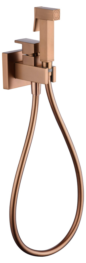 Brushed Rose Gold Built-in Bidet Faucet Single Lever, view 8