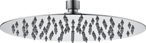 Round Steel Shower Head 25cm Polished Stainless, view 2