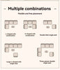 Sofá cama modular seccional en forma de L comprimido