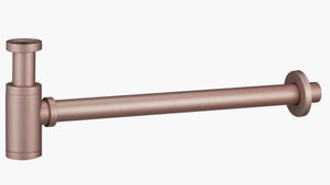 Brushed Rose Gold Round Siphon for Modern Bathrooms, view 3
