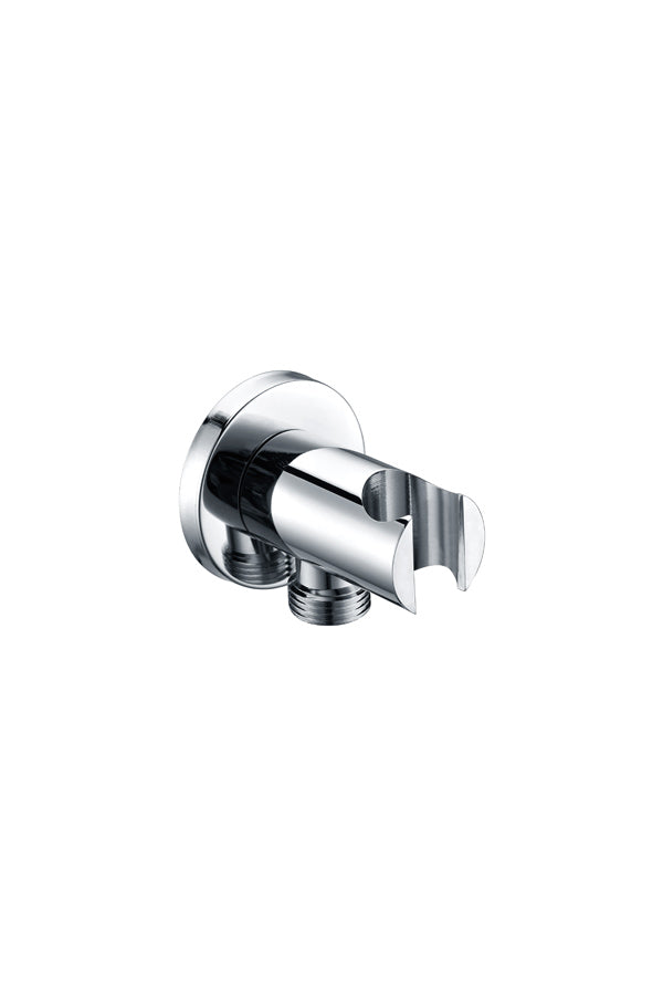 Chrome Round Shower Handle Holder with Water Outlet, view 2