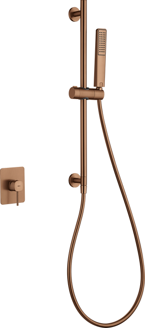Brushed Rose Gold Concealed Single Lever Shower Set with Hand Shower FIRENZE, main product view