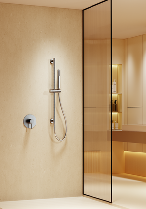 Brushed Rose Gold Concealed Single Lever Shower Set with Hand Shower MONZA, view 2