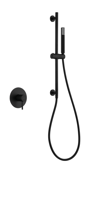 Monza Matte Black Concealed Single Lever Shower Set with Hand Shower, main product view