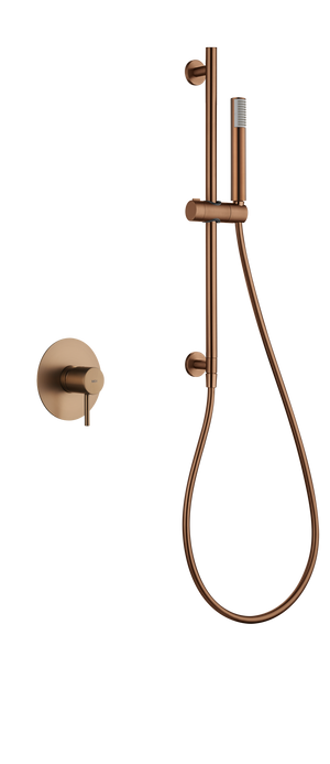 Brushed Rose Gold Concealed Single Lever Shower Set with Hand Shower MONZA, main product view