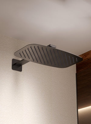 Black Gun Metal Concealed Single Lever Shower Set with Rain Head FIRENZE, view 4