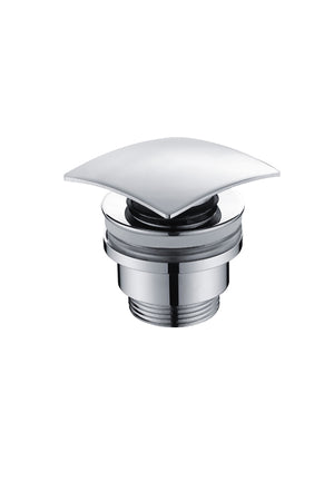 Square Chrome Click-Clack Valve Modern Bathroom, view 2