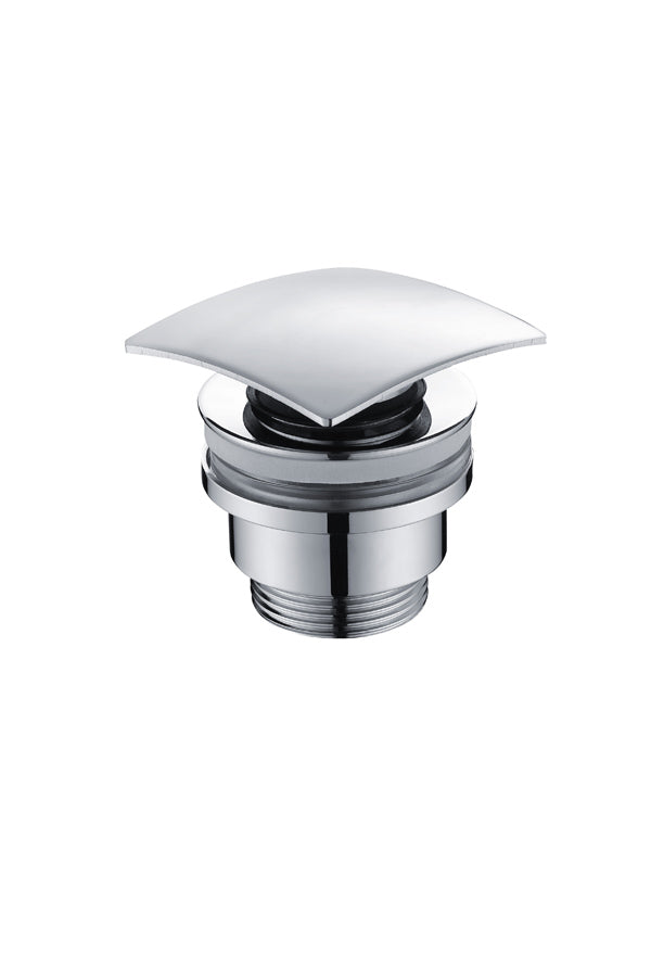 Square Chrome Click-Clack Valve Modern Bathroom, view 2